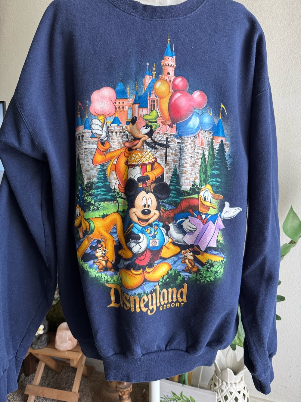 Disneyland Hanes Navy Crewneck Sweatshirt